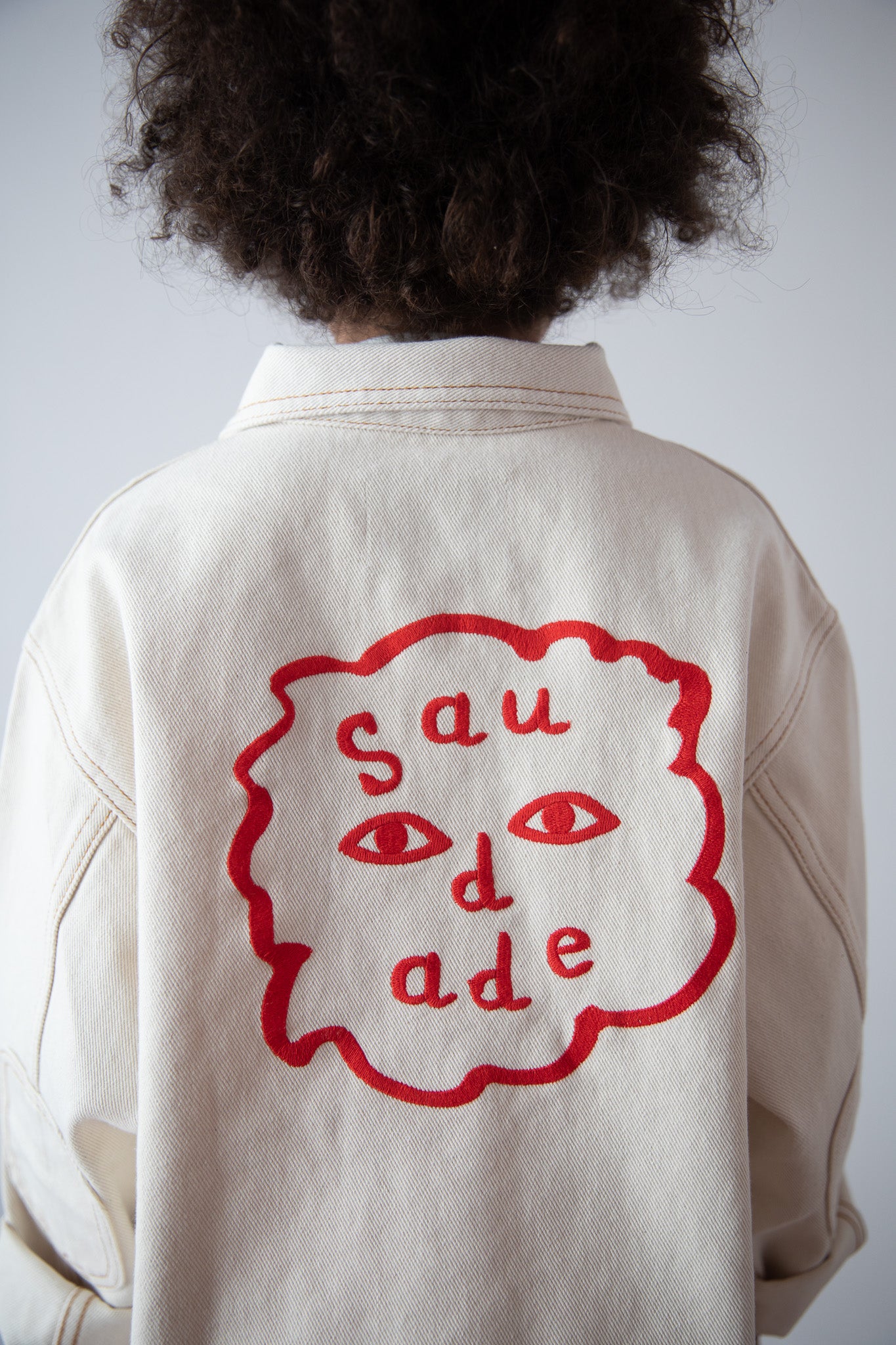 Ecru Denim Jacket - Saudade Collection